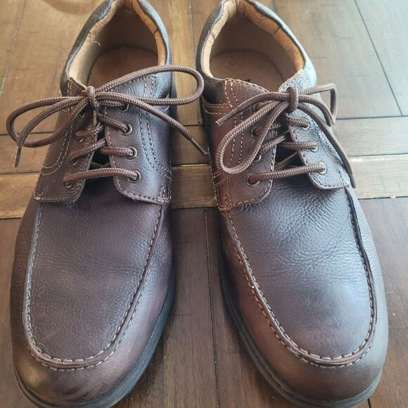Nunn Bush Mens Brown Leather Casual Lace-Up SHoes size 12 - Picture 1 of 7